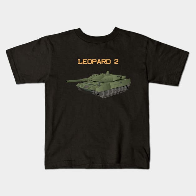 German Tank Leopard 2 Kids T-Shirt by NorseTech